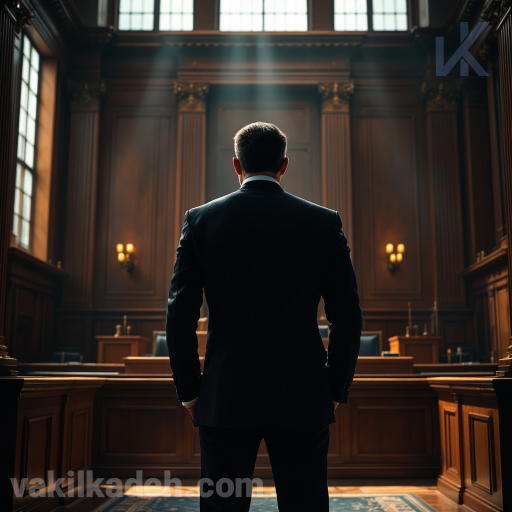 مردی در دادگاه