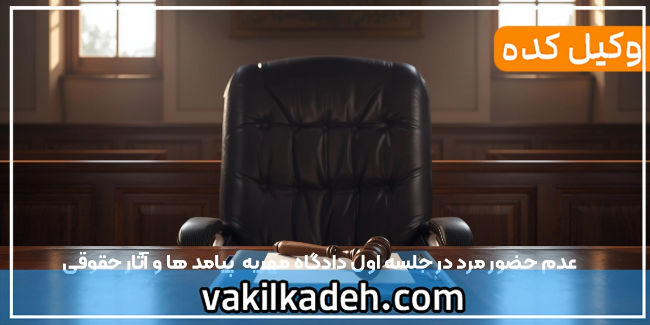 عدم حضور مرد در جلسه اول دادگاه مهریه | پیامد ها و آثار حقوقی